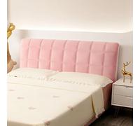 Copri Testiera Letto Matrimoniale/Singolo/Una Piazza E Mezza Imbottito Tessuto,Copri Testata Letto Copertura Per Testiera Per Letto Fodera Elastica Velluto Protezione ( Color : Pink , Size : 140cm(55.