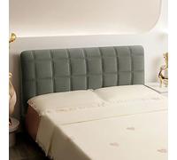 Copri Testiera Letto Matrimoniale/Singolo/Una Piazza E Mezza Imbottito Tessuto,Copri Testata Letto Copertura Per Testiera Per Letto Fodera Elastica Velluto Protezione ( Color : Dark gray , Size : 130c