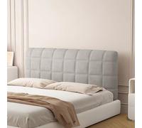 Copri Testiera Letto Matrimoniale/Singolo/Una Piazza E Mezza Imbottito Tessuto,Elastica Copertura Per Testiera Per Letto Ferro Battuto/Legno/Pelle Fodera Velluto Protezione ( Color : Light gray , Size