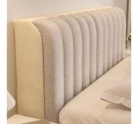 Copri Testiera Letto,Tessuti Di Cotone E Lino,Testiera Lavabile Copri,Antipolvere In Cover,Universale Copertura Per Testiera Per Letto,Copri Testiera Letto Matrimoniale Imbottito(180*80cm,Milk apricot