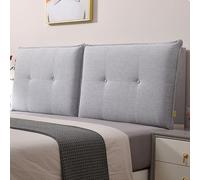 Copri Testiera Letto,Testata Letto Cuscini,Coprire Antipolvere In Cotone E Lino Cover,Cuscino Da Lettura,Copri Testiera Letto Matrimoniale Imbottito(180*60*10cm(With bedside style),Blue-gray)