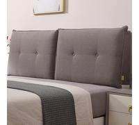 Copri Testiera Letto,Testata Letto Cuscini,Coprire Antipolvere In Cotone E Lino Cover,Cuscino Da Lettura,Copri Testiera Letto Matrimoniale Imbottito(180*60*10cm(With bedside style),Dark gray)