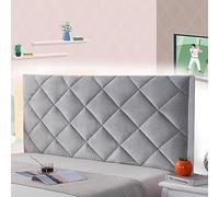 Copri Testiera Letto Una Piazza e Mezza - Copertura Protettiva Imbottita per Letto Singolo Matrimoniale Lavabile La Decorazione, Grey-100cm