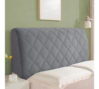 Copri testiera matrimoniale/singola, copriletto imbottito for letto super king size piccolo, protezione antipolvere(Dark grey,210cm)
