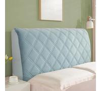 Copri testiera matrimoniale/singola, copriletto imbottito for letto super king size piccolo, protezione antipolvere(Light blue,150cm)