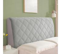 Copri testiera matrimoniale/singola, copriletto imbottito for letto super king size piccolo, protezione antipolvere(Light green,210cm)