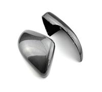 Copri toretrovisore Per VW Per Golf 6 MK6 copertura dello specchio in fibra di carbonio specchietto retrovisore laterale alloggiamento accessori auto ABS Tappi retrovisore auto(Carbon Look black)