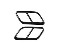 Copri Tubo di Scappamento Marmitta di Scarico per Land Rover pour Range R&Over pour Velar 2017 2018 2019 2020,Set Copertura Marmitta Tubo Copri Tubo Protettivo Decorativo,A-Black
