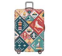 Copri Valigia 18-21 Pollici,Fiori Fuoco Animali Elastico,Riutilizzabile Coprivaligia,Antigraffio,Lavabili,Luggage Cover,Adatto Per Viaggi D'Affari,Viaggio,Aerei E Vacanze (Boemia,XL(29-32inch))