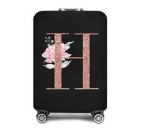 Copri Valigia Coperchio Moda in oro rosa 26 lettere Custodia protettiva for valigia Trolley da viaggio Essentials Coperture antipolvere for 18-32 pollici Custodia Bagaglio (Color : 8rose gold H, Siz
