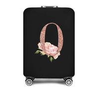 Copri Valigia Coperchio Moda in oro rosa 26 lettere Custodia protettiva for valigia Trolley da viaggio Essentials Coperture antipolvere for 18-32 pollici Custodia Bagaglio (Color : 8rose gold O, Siz
