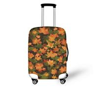 Copri Valigia Grande Coprivaligia Grande Copri Trolley Copertura Valigia | Elastica Poliestere Lavabile Riusabile Anti-Graffio Copertura per Valigie con Cerniera,Foglia Acero Verde Per 29-32 Pollici