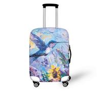 Copri Valigia Grande Coprivaligia Grande Copri Trolley Copertura Valigia | Elastica Poliestere Lavabile Riusabile Anti-Graffio Copertura per Valigie con Cerniera,Blu Violetta Chiara Per 26-28 Pollici