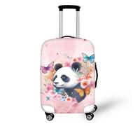 Copri Valigia Grande Farfalla Rosa Panda Coprivaligia Grande Poliestere Spandex Elastic Lavabile per Bagagli da Viaggio Antipolvere Riusabile Cover Valigia (XL)