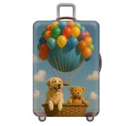 Copri Valigia,Mongolfiera Arcobaleno A Forma Di Animale Coprivaligia Da Viaggio,Coprivaligia Elastico,Antipolvere E Lavabile Per Trolley Da 18 A 32 Pollici,Gatto,Cane (Color 6,M(22-24inch))