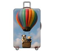 Copri Valigia,Mongolfiera Arcobaleno A Forma Di Animale Coprivaligia Da Viaggio,Coprivaligia Elastico,Antipolvere E Lavabile Per Trolley Da 18 A 32 Pollici,Gatto,Cane (Color 1,M(22-24inch))