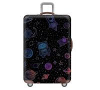 Copri Valigia,Stampe Con Acqua Fuoco Pesce Animali Cielo Stellato Lavabile Cover Valigia,Anti-Polvere Elastico Coprivaligia Grande,Antigraffio Luggage Cover,Protezione (Gatto,L(25-28inch))