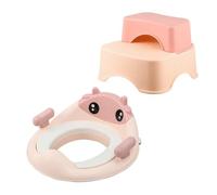 Copri vasino per bambini con design a cartoni animati, morbido tessuto in poliuretano, base rimovibile, per il calore invernale del WC, utile per l'allenamento del WC, per uso invernale