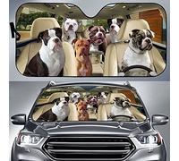 Copri Vetro Car Pieghevole Copri Parabrezza per Car Anti-UV Parasole per Auto Universale per Estate Camion SUV Guida della Famiglia Bulldog L