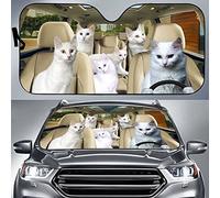 Copri Vetro Car Portabile Copri Parabrezza per Car Parasole Auto Parabrezza Universale per Camion SUV Estate Gatti Ankara Kedisi, Macchina per La Guida della Famiglia di Gatti Ankara Kedisi L