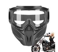 Copri viso con occhiali, copertura viso con occhiali, occhiali da moto | occhiali da moto con copertura facciale, occhiali dirt ATV, occhiali protettivi regolabili anti-U