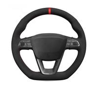 Copri Volante Antiscivolo Per Seat Per Leon Per Cupra R Per ST Per Per Per Per Ateca Per Coprivolante Auto Pelle Scamosciata Nera Cucita A Mano
