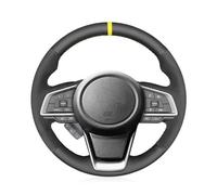 Copri Volante Antiscivolo Per Subaru Per Forester Per Ascent 2019 Per Crosstrek Per Legacy 2018-2020 Coprivolante Pelle Scamosciata Nera Cucita A Mano Con Pennarello Giallo