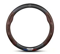 Copri Volante Auto con Logo per Mazda CX-5 2017 2018 2019 2020 2021-2025 2012-2016, Antiscivolo in Pelle PU, Presa Sicura e Traspirante, Accessorio Interni Auto,Brown