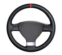 Copri Volante Auto Per Golf 5 Mk5 Per VW Per Passat B6 Per Jetta 5 Mk5 Per Tiguan 2007 Coprivolante Auto In Similpelle Nera Antiscivolo Coprivolanti(Black Thread)