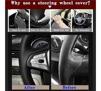 Copri Volante Auto Per Kia Per Rio K2 Per Picanto Per Morning 2017 2018 2019 Per Rio5 2019 Accessori auto Coprivolante nero Coprivolanti(Blue Thread)