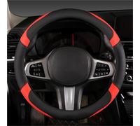 Copri Volante Coprivolante Auto Universale Diverse Rivestimento In Pelle Resistente Con Fodera Antiscivolo Per 14.5"-15" Volante Cover(Rosso)