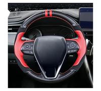 Copri Volante Coprivolante In Pelle Nera E Rossa Cucito A Mano Per Toyota Per Avalon Per Camry Per Crown 2018-2019 Per Corolla 2018-2020 Copertura Volante(BIANCO)