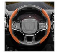 Copri Volante Coprivolante In Pelle Scamosciata Con Chiusura A Scatto Per Volvo V40 V70 C30 S60 S40 Ex30 XC90 XC60 Fh XC70 S90 XC40 Fm S80 V90 Copertura Volante(Orange 2-P)