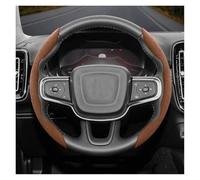 Copri Volante Coprivolante In Pelle Scamosciata Con Chiusura A Scatto Per Volvo V40 V70 C30 S60 S40 Ex30 XC90 XC60 Fh XC70 S90 XC40 Fm S80 V90 Copertura Volante(Brown 2-P)