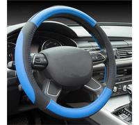 Copri Volante per Auto 2016 Four Elegant Luxury Car Steering Wheel Cover Trend Set Inodore 38 Cm Coprivolante in Pelle(Blu)