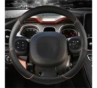 Copri Volante per Auto Coprivolante Auto In Microfibra Pelle Per Fiat Per Panda 2013-2022 Accessori Per Coprivolante in Pelle(COFFEE O SHAPE)