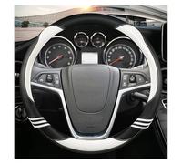 Copri Volante per Auto Per Opel Per Insignia Per Astra (J) Per Cascada Per Mokka 2008-2019 Coprivolante Per Auto In Fibra Di Carbonio E Pelle Copri Volante(Bianco)