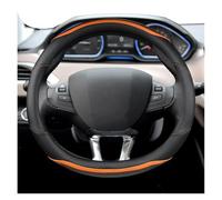 Copri Volante per Auto Per Peugeot 208 2012~2018 Per Peugeot 308 2014~2021 2008 2013~2018 Coprivolante Per Auto In Fibra Di Carbonio E Pelle Copri Volante(Orange)