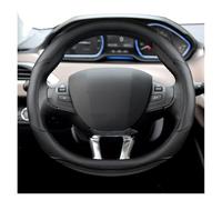 Copri Volante per Auto Per Peugeot 208 2012~2018 Per Peugeot 308 2014~2021 2008 2013~2018 Coprivolante Per Auto In Fibra Di Carbonio E Pelle Copri Volante(Nero)