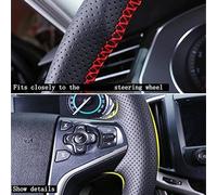 Copri Volante per Auto Personalizza La Copertura Volante Dell'auto Per Jeep Per Compass 2017 2018 Per Renegade 2015-2018 Interni Coprivolante in Pelle(White Thread)