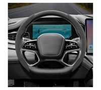 Copri Volante Per Byd Per Dolphin Per Mini Per Seal Per Atto Coprivolante In Pelle Scamosciata Segmentata Con 3 Fibbie AdattoCars Volante Coprivolante per auto(Black 2-Piece Set)