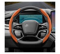 Copri Volante Per Byd Per Dolphin Per Mini Per Seal Per Atto Coprivolante In Pelle Scamosciata Segmentata Con 3 Fibbie AdattoCars Volante Coprivolante per auto(Orange 2-piece Set)