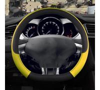 Copri Volante Per Citroen DS3 DS 3 Racing Cabrio Coprivolante Per Auto Accessori Auto Antiscivolo In Pelle PU Copertura Volante (Colore : D shape Yellow)
