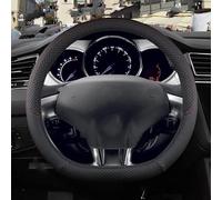 Copri Volante Per Citroen DS3 DS 3 Racing Cabrio Coprivolante Per Auto Accessori Auto Antiscivolo In Pelle PU Copertura Volante (Colore : D shape Black)