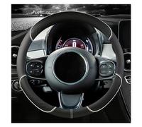 Copri Volante Per Fiat 500 Per 500E Per 500L Per 500X 36CM Coprivolante Per Auto Accessori Auto In Pelle Microfibra Copristerzo Auto (Misurare : WHITE O SHAPE)