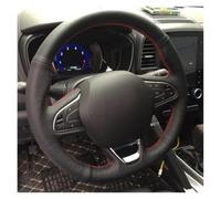 Copri Volante Per Kadjar Per Koleos Per Megane Per Talisman Per Scenic Per Espace 2015-2018 Personalizza Copertura Volante Dell'auto In Pelle Microfibra(Light Blue Thread)