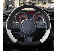 Copri Volante Per Suzuki Per Swift 2017-2021 D Shape Coprivolante Auto In Microfibra Pelle + Accessori In Fibra Carbonio Custodia Volante Auto(BIANCO)