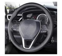 Copri Volante Per Toyota Per Avalon Per Camry Per Crown Per Corolla Per RAV4 2018-2022 Personalizza La Copertura Del Volante Dell'auto In Pelle Microfibra(Light blue Thread)
