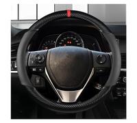 Copri Volante Per Toyota Per RAV4 2013 2014 2015 2016 2017 2018 2019 Coprivolante Per Auto In Pelle In Fibra Di Carbonio 38CM Copristerzo Auto (Misurare : BLACK A)