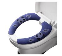 Copri WC 2 pezzi/set copriwater in flanella calda tagliabile, riutilizzabili, lavabili, impermeabili, universali(Blue Panda-L)